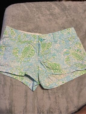 Lilly Pulitzer Blue & Green Printed Shorts